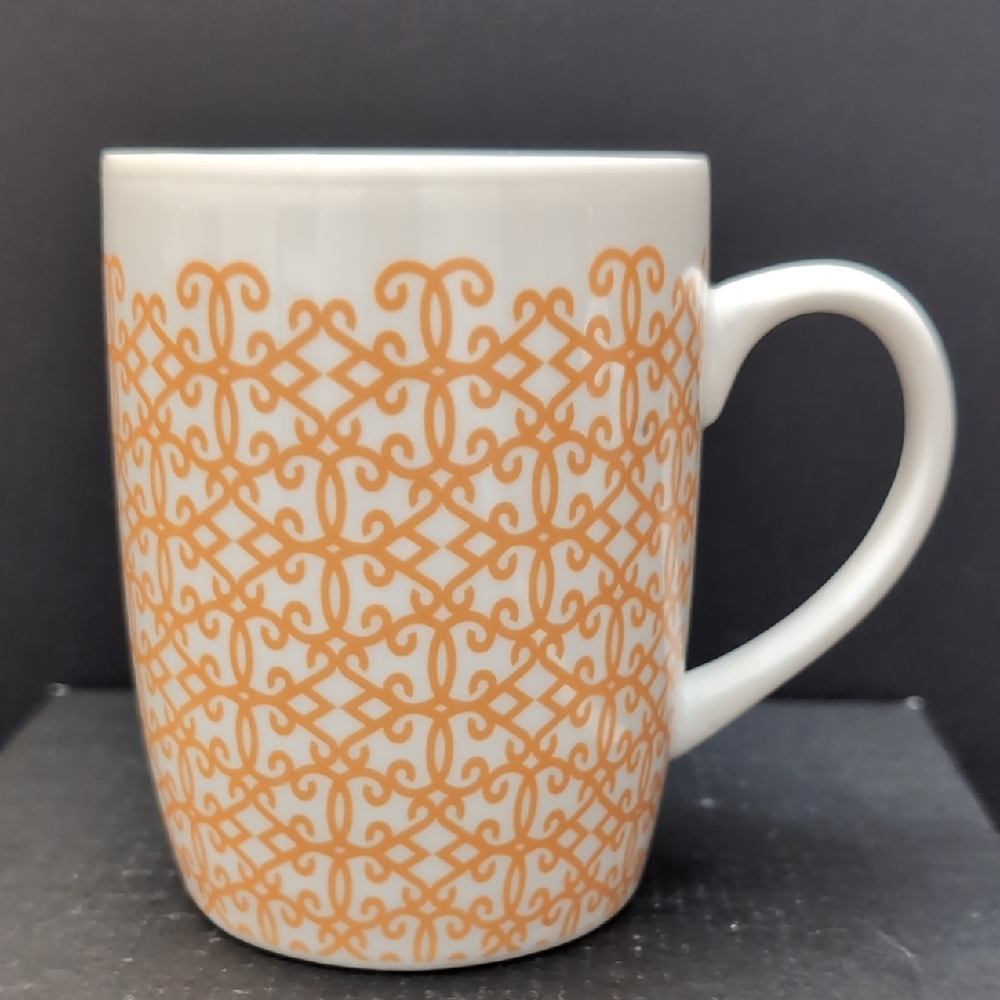 Starbucks 12fl oz Tangerine Abstract Print Ceramic Coffee Mug.